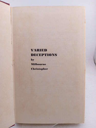 Print Books - Varied deceptions by Milbourne Christopher - Book Express