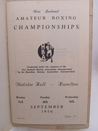 New Zealand amateur boxing championships Hamilton1956 by unknown