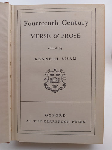 Print Books - Fourtheenth Century Verse & Prose by Kenneth Sisam (editor) - Book Express