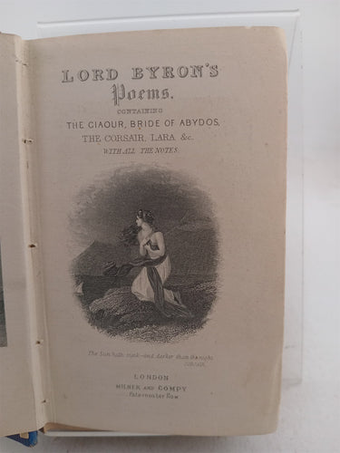 The Choice Works of Lord Byron Consisting of the Giaour (etc.) by Lord Byron