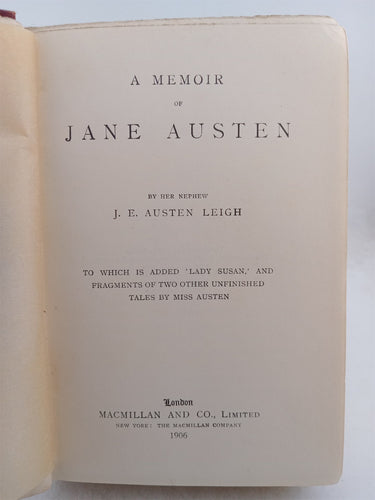 A Memoir of Jane Austen by J.E. Austen Leigh