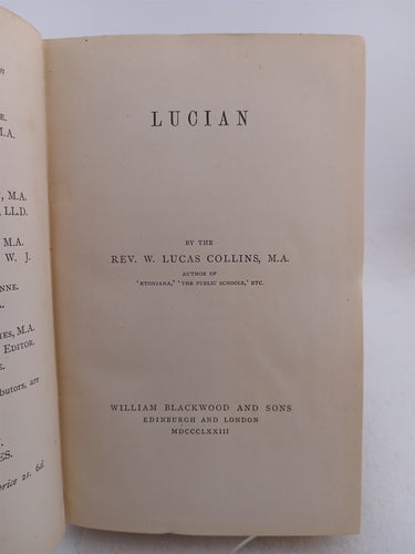 Lucian by W. Lucas Collins