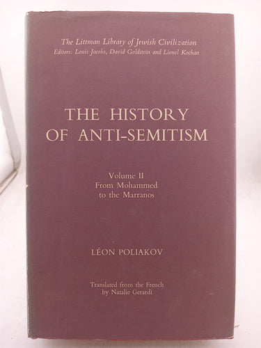 Print Books - The History of Anti Semitism 2 Volumes by Leon Poliakov - Book Express
