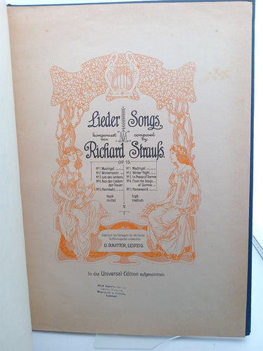 Print Books - Lieder Album  Song Album Op. 15  Medium by Richard Strauss - Book Express