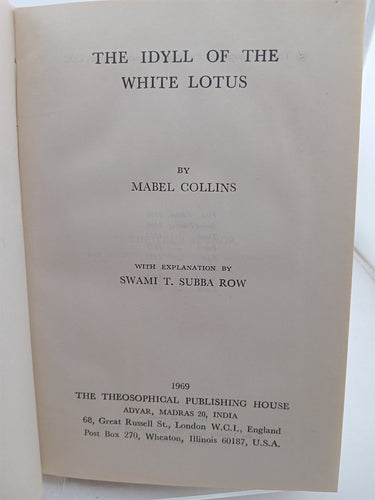 Print Books - The Idyll of the White Lotus by Mabel Collins - Book Express