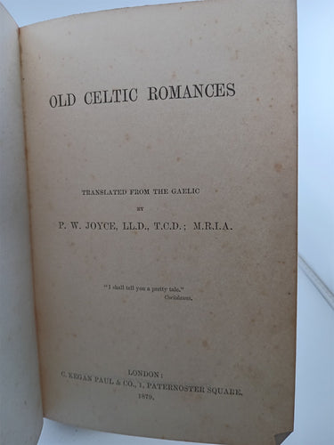Old Celtic Romances by P.W. Joyce