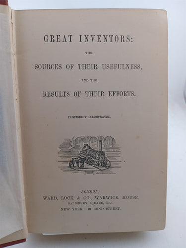 Print Books - Great Inventors the Sources of Their Usefulness and the Results of Their Efforts by Ward Lock &Co - Book Express