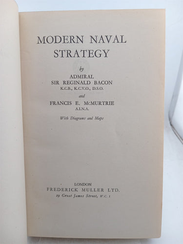 Modern Naval Statergy by Reginald Bacon, Francis.E. Mcmurtrie