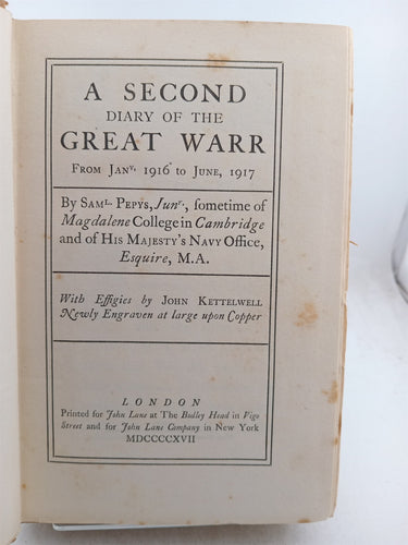 A Second Diary of the Great War by Samuel. Junior Pepys