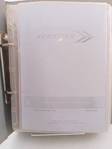 Print Books - Aerostar Owners Manual -Model 600 by Ted. R. Smith,Associates - Book Express