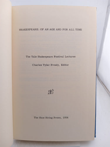Shakespeare: Of an Age and for All Time by Charles Tyler (Editor)