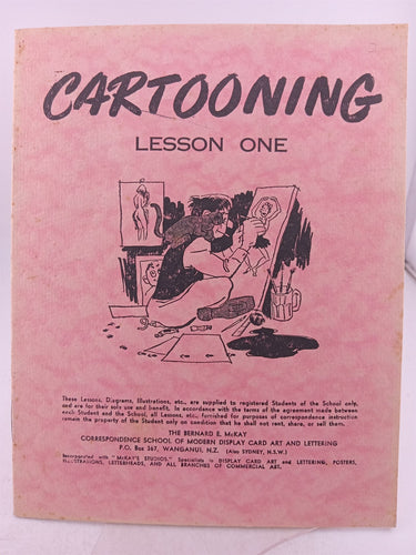 Cartooning Lesson One to Four Inclusive by Bernard E. Mckay
