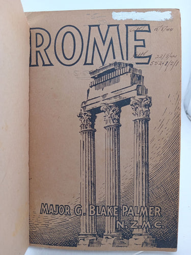 Rome: An Historic Survey by Major G.Blake Palmer
