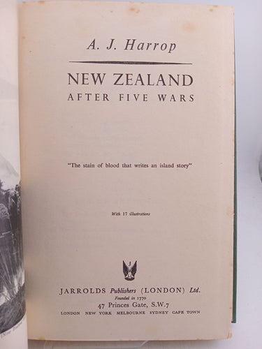 New Zealand after five wars by A.J. Harrop