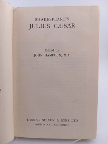 Shakespeare's Julius Caesar by William Shakespeare, John Hampden [Editor]