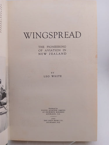 Wingspread the pioneering of aviation in New Zealand by Leo White