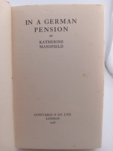 In a German pension by Katherine Mansfield