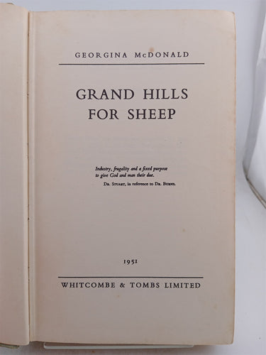 Grand hills for sheep by Georgina Mcdonald