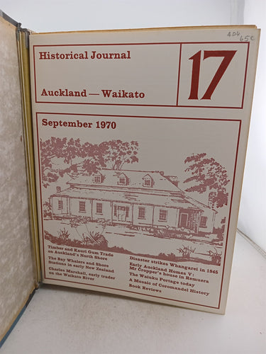 Historical Journal: Auckland - Waikato (Issue 17 to 33) [Sep 1970 to Sep 1978] by Historical Societies Auckland - Waikato