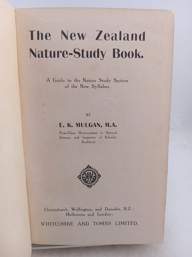 Print Books - The New Zealand Nature-Study Book by E. K. Mulgan - Book Express