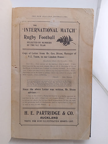 The triumphant tour of the New Zealand footballers 1905 by George H. Dixon