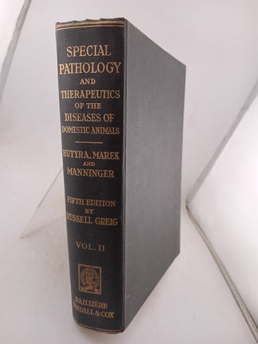 Special pathology and therapeutics of the diseases of domestic animals by F;Marek;Manninger Hutyra