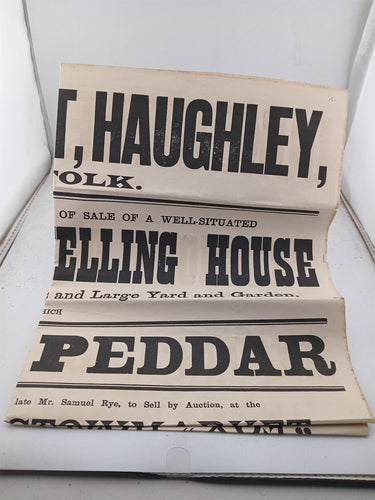 Duke street, freehold dwelling house auction poster  march 6th 1902 by Suffolk Haughley