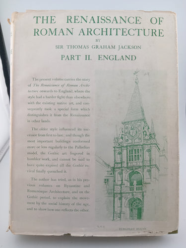 The Renaissance of Roman Architecture 3 Volumes by T. G. Jackson - Book Express - Used Print Books