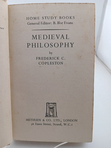 Medieval Philosophy (Home Study Books No. 4463/U) by Frederick C. Copleston