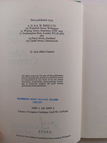 Collected Poems 1933-1973 by Allen Curnow