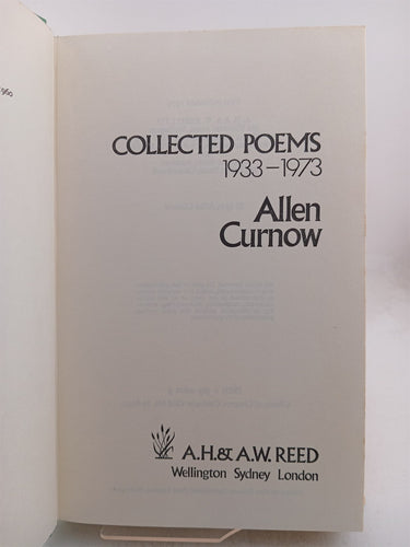 Collected Poems 1933-1973 by Allen Curnow