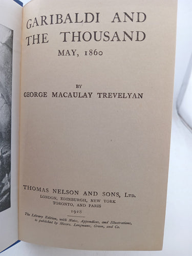 Garibaldi and the Thousand by George Macaulay Trevelyan
