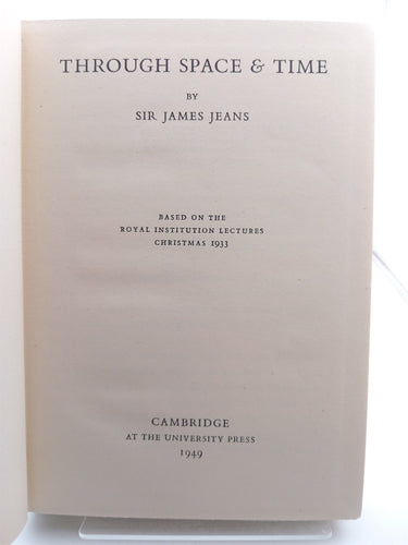 Through Space & Time by James Jeans