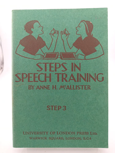 Steps in Speech Training Step 3 by Anne H. Mcallister - Book Express - Used Print Books