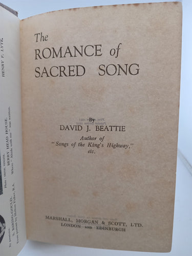 The Romance of Sacred Song by David J. Beattie