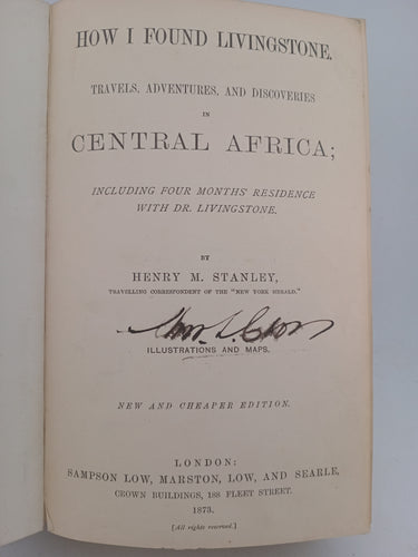 How I Found Livingstone in Central Africa by Henry M. Stanley - Book Express - Used Print Books