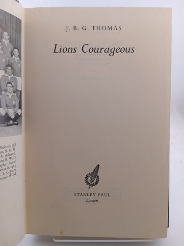 Lions courageous by J.B.G. Thoams