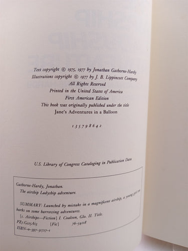 The Airship Ladyship Adventure by Jonathan Gathorne-Hardy