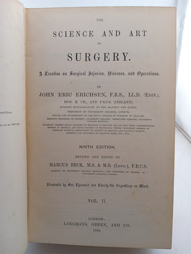 The Science and Art of Surgery (Volume II) by John Eric Erichsen