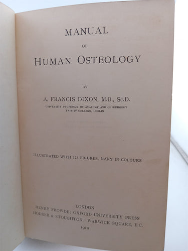 Manual of Human Osteology by Francis Dixon