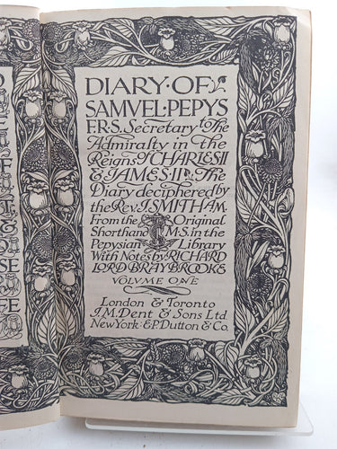 The Diary of Samuel Pepys (Volume 1) (Everyman's Library 53) by Samuel Pepys