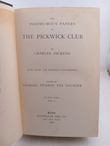The Posthumous Papers of The Pickwick Club (Jubilee Edition) (2 Volume Set) by Charles Dickens