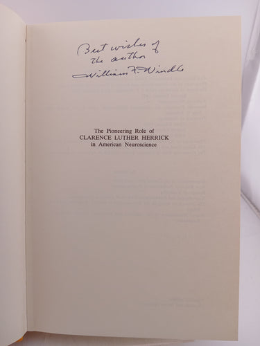 The Pioneering Role of Clarence Luther Herrick in American Neuroscience by William Frederick Windle - Book Express - Used Print Books