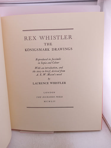 The Konigsmark Drawings by Rex Whistler