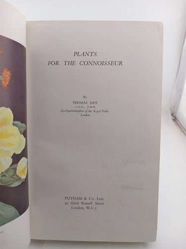 Plants for the Connoisseur by Thomas Hay
