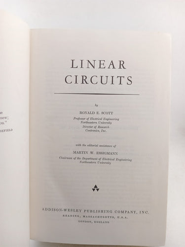 Linear Circuits by Ronald E. Scott