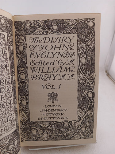The Diary of John Evelyn (Volume 1) (Everyman's Library) by William Bray (Editor)