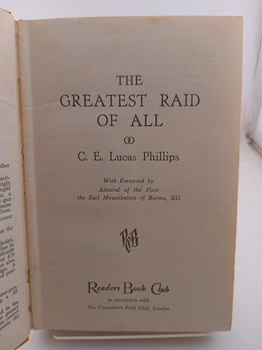 The Greatest Raid of All (Readers Book Club) by C. E. Lucas Phillips