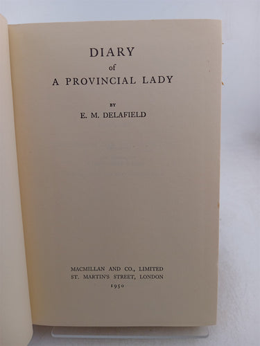 Diary of a Provincial Lady by E. M. Delafield