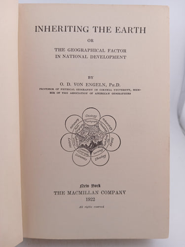 Inheriting the Earth by O. D. Von Engeln - Book Express - Used Print Books